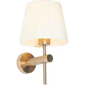 QAZQA Slimme wandlamp brons met witte kap incl. WiFi A60 - Pluk