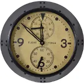 Living Durham - Wandklok - Retro industrieel - Zwart