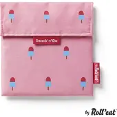 Roll'Eat Snack'n'Go Icons Ijsjes - Herbruikbaar Boterhamzakje en Snackverpakking - Sluiting met klittenband - BPA-vrij - Waterdichte binnenlaag - Wasbaar tot 60°C