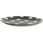 Nordal Grainy cake bord dot donkerblauw/zand -set van 4 stuks