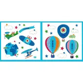 Lief! lifestyle Lief! Stoer! Blauwe Muurstickers voor in de Kinderslaapkamer – 31x30x1cm | Decoratie voor aan de Muur | Verwijderbaar en Herplaatsbare Wandplaatjes
