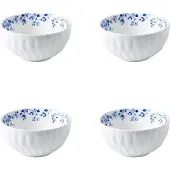 Heinen Delfts Blauw Dipschaal Blauw Vouw - Porselein - 200 ml - 4 stuks