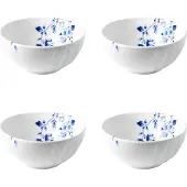 Heinen Delfts Blauw Yoghurtschaal Blauw Vouw - Porselein - 250 ml - 4 stuks
