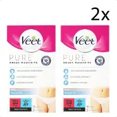 Veet Pure Ontharingsstrips Bikinilijn - Gevoelige huid - 16 stuks - 2 Stuks - Voordeelverpakking