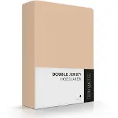 Romanette Hoeslaken Camel (Double Jersey)-Lits-Jumeaux XL (200 x 200/210/220/230 cm)