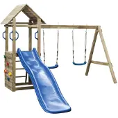 Swing King Speeltoestel Maria - Schommel en Glijbaan Blauw - 295 x 160 x 210 cm