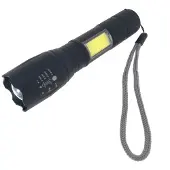 Huismerk Premium Militaire Zaklamp Met COB LED - 14 x 3,3 cm