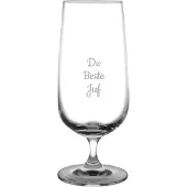 Fusion Gegraveerde bierglas op voet 41cl De Beste Juf