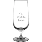 Fusion Gegraveerde bierglas op voet 41cl De Leukste Oma