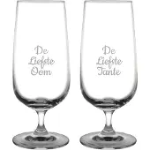 Fusion Gegraveerde bierglas op voet 41cl De Liefste Tante-De Liefste Oom