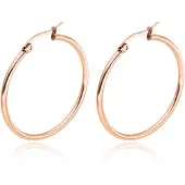 Cilla Jewels Hoop oorringen Dames Edelstaal Rose-60mm