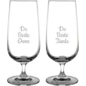 Fusion Gegraveerde bierglas op voet 41cl De Beste Tante-De Beste Oom