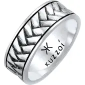 KUZZOI Ring zwart / zilver