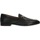 Manfield Zwarte leren loafers | Maat 39