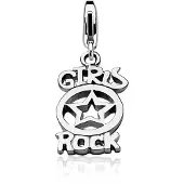 Zinzi Charms CHARMS273 Zilveren Bedel - 'Girls Rock'