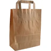 Vaessen creative Tas papier kraft bruin platte handgreep 5