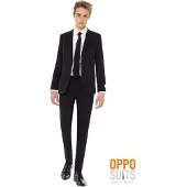 Opposuits kostuum Black Knight zwart Jongens Polyester Reverskraag Effen - maat 146/152