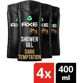 Axe Dark Temptation 3-in-1 Douchegel - 4 x 400 ml - Voordeelverpakking