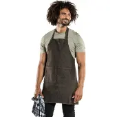 Chaud Devant 513 Bib Apron Base Brown Denim