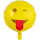Wefiesta Folieballon Emoji Tong 46 Cm Geel