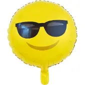 Wefiesta Folieballon Emoji Zonnebril 46 Cm Geel