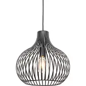 QAZQA Moderne hanglamp zwart 38 cm - Saffira