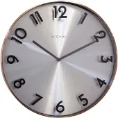 Nextime Ne-3289Co Metalen Wandklok - 40Cm -Stille Klok - Metaal - "Reflection"