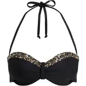 LASCANA Bikinitop 'Adele' taupe / bruin / donkerbruin / zwart