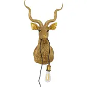 Kare Design wandlamp Animal Goat, messing / goud, Woon-/ Eetkamer, Kunststof, Design, Wandlamp design