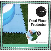 Didak Vloertegels 50 x 50 x 0,8 cm - blauw - set 8 stuks