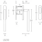 Formani Basics LB230 hefschuifdeurbeslag - mat RVS