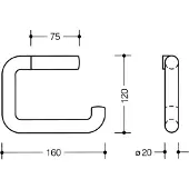 Hewi 477 closetrolhouder z. klep wit