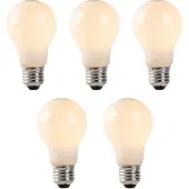 LUEDD Set van 5 E27 LED lampen opaal glas 1W 80 lm 2200K