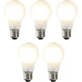 LUEDD Set van 5 E27 dimbare LED filament lampen A60 7W 806 lm 2700K