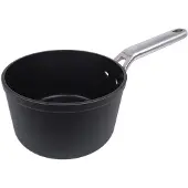 Arcos Samoa serie: anti-aanbak kookpan, diameter 20 cm en inhoud van 2,6 liter, gemaakt van gesmeed aluminium.