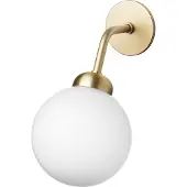 Nuura Apiales Wandlamp Geïntegreerd Messing / Opaal - Wandlampen Glas Brass - 2055003