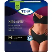 Tena Silhouette Plus High Waist Noir Medium | 9 stuks
