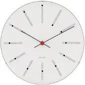 Arne Jacobsen Bankers Wandklok Wit 210 Mm - Wandklokken Aluminium White - 43630