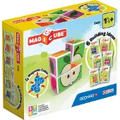 Geomag MagiCube Fruit Recycled - Magnetische Bouwblokken met Fruitthema - 4-delig - Vanaf 3 jaar