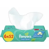 Pampers - Fresh Clean - Billendoekjes - 312 doekjes - 6 x 52