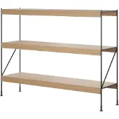 Audo Copenhagen Zet kastensysteem natural oak, 1x3, black steel base
