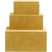 Nordal Box opbergdozen set van 3 stuks - geel