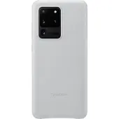 Samsung Galaxy S20 Ultra Leather Cover Lichtgrijs