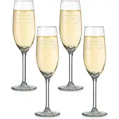 Yoursurprise Champagneglas graveren - 4 stuks