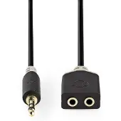Nedis 3,5 mm Splitter 0,2 Meter Grijs