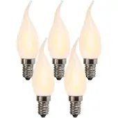 LUEDD Set van 5 E14 LED matte kaarslamp BXS35 1W 100 lumen 2200K