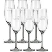 Royal Leerdam Champagneglas graveren - 6 stuks