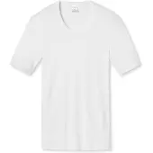 Schiesser Shirt - korte mouw - wit - Essentials fijnrib Heren Ondershirt