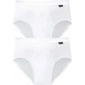 Schiesser Slip 'Essentials' zwart / wit
