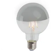 Calex 6x LED lamp | E27 | Globe G95 | Kopspiegel | Zilver | 2300K | Dimbaar | 3.5W (25W)